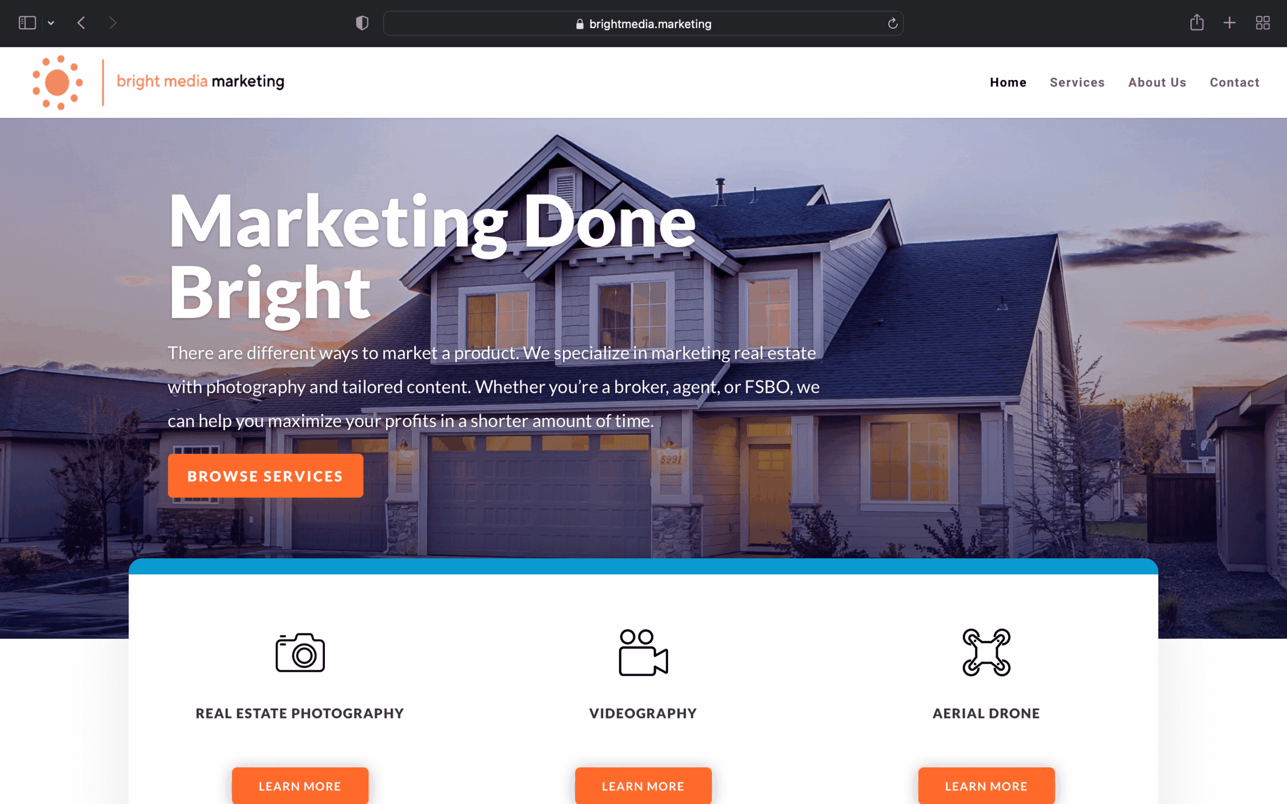 Bright Media Marketing Website Example by Parmenter Conversion Focused Web Design Agency