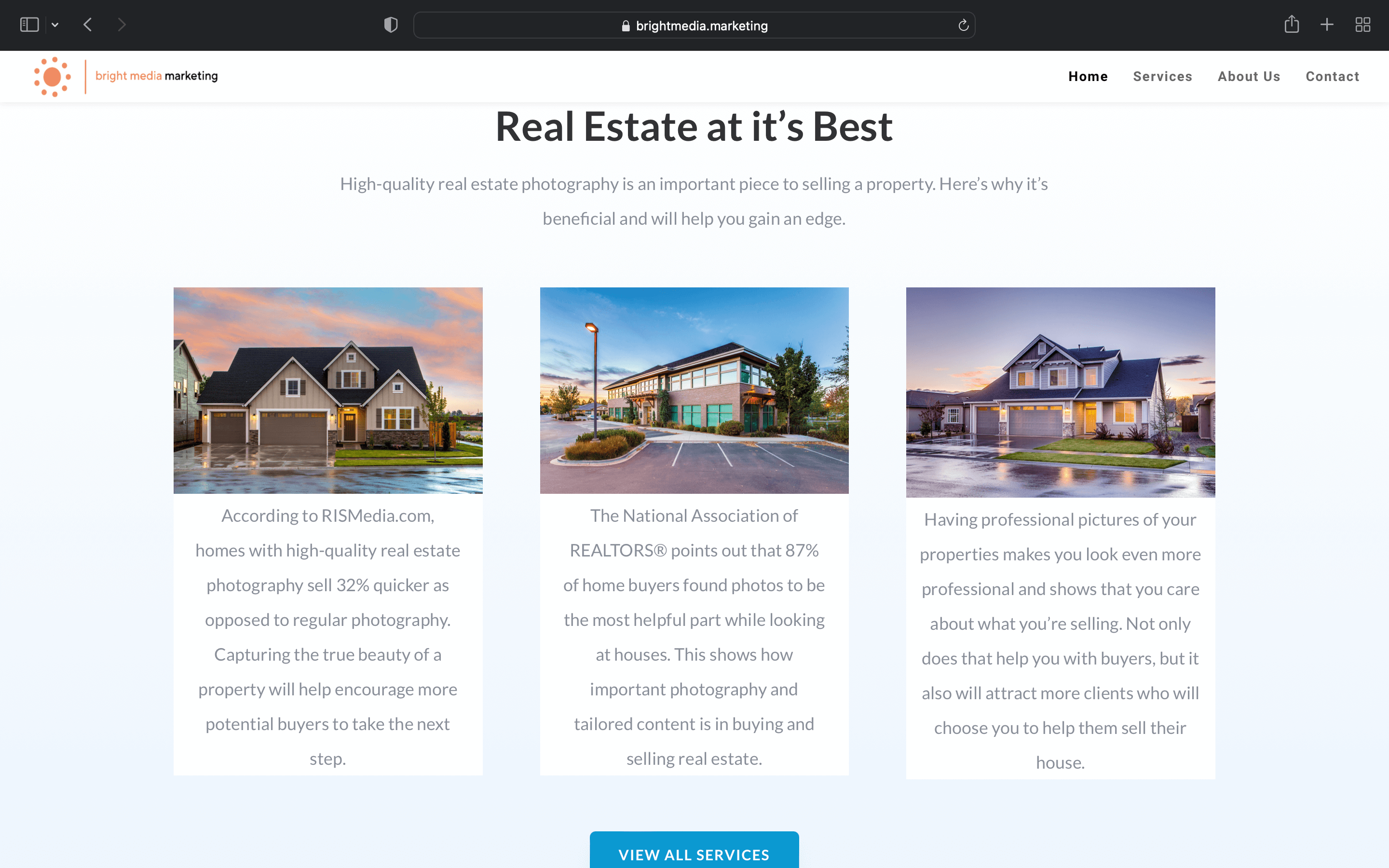 Bright Media Marketing Website Example by Parmenter Conversion Focused Web Design Agency